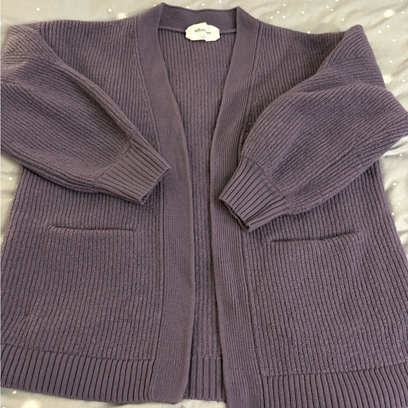 Wilfred Sweaters - Wilfred Ribbed Purple Cardigan (shrunk)